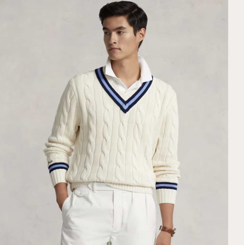 Ralph Lauren Cable Knit Cricket Sweater